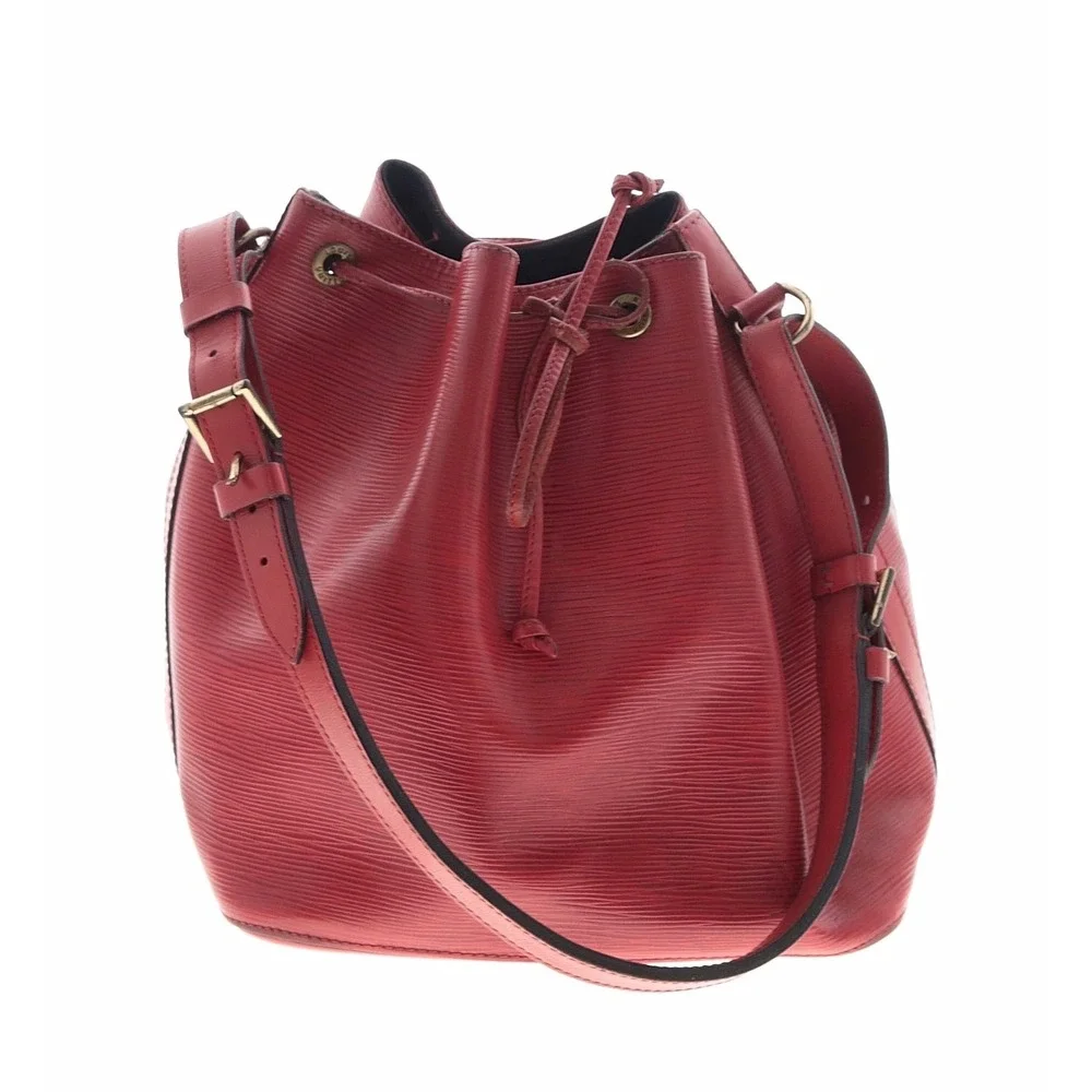 Louis Vuitton Noe Bucket Bag Red Epi Leather Vintage Drawstring Shoulder Bag